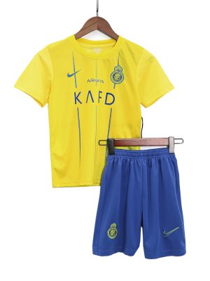 Al Nassr Home Kids Soccer Jerseys Kit 2023/24