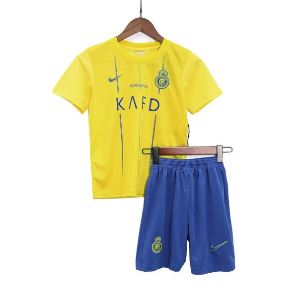 Al Nassr Home Kids Soccer Jerseys Full Kit 2023/24