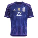 L. MARTINEZ #22 Argentina Three Stars Away Jersey World Cup 2022