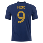 GIROUD #9 France Home Authentic Jersey World Cup 2022