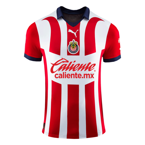 Gold CHICHARITO #14 Chivas Home Soccer Jersey 2023/24