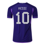 Messi #10 Argentina Away Authentic Jersey World Cup 2022