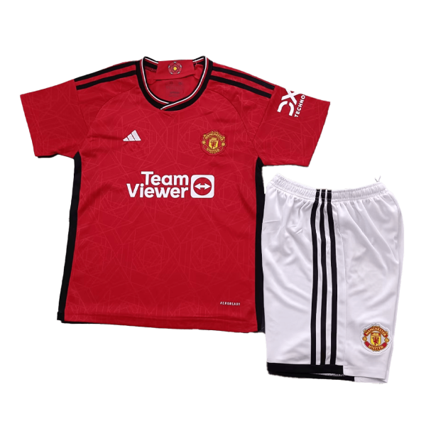 Manchester United Home Kids Jerseys Full Kit 2023/24