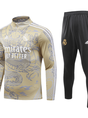 Real Madrid 1/4 Zip Tracksuit 2023/24 Yellow