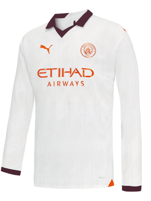 Manchester City Away Long Sleeve Soccer Jersey 2023/24