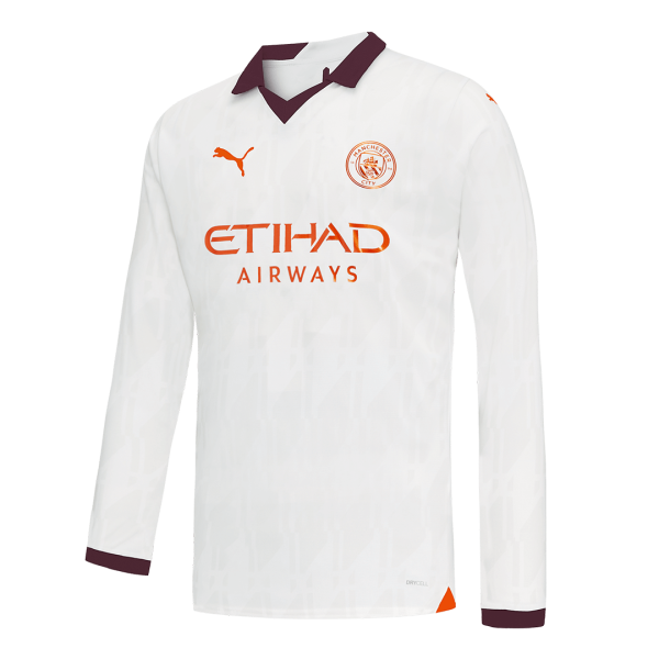 Manchester City Away Long Sleeve Soccer Jersey 2023/24