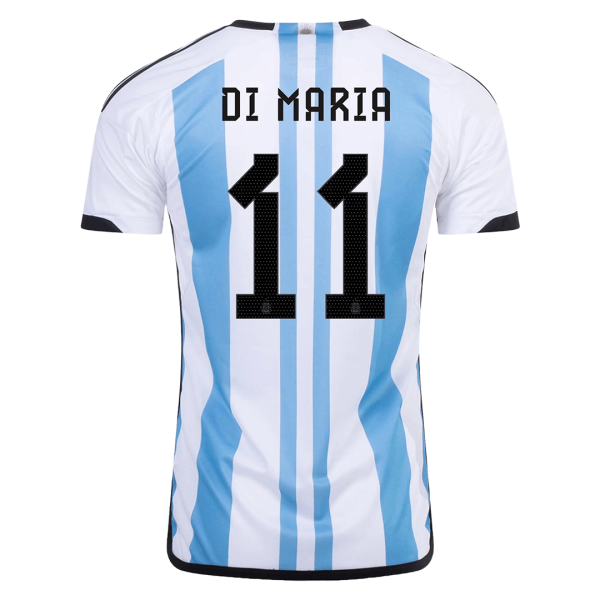 New DI MARIA #11 Argentina Three Stars Home 2022 Champion Jersey