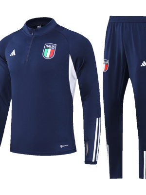 Italy 1/4 Zip Tracksuit 2023/24 Kids Navy