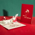 3D Pop Up Christmas Greeting Card (Santa & Reindeer)