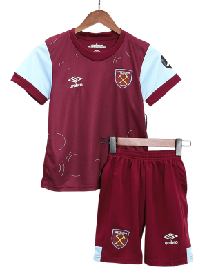 West Ham United Home Kids Soccer Jerseys Kit 2023/24