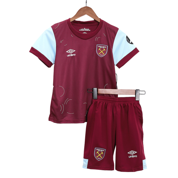 West Ham United Home Kids Soccer Jerseys Kit 2023/24