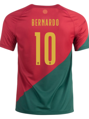 BERNARDO #10 Portugal Home Jersey World Cup 2022