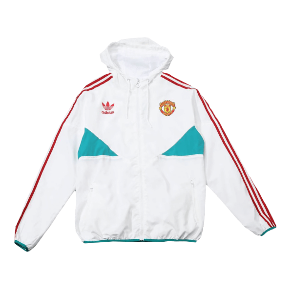 Manchester United Hoodie Windbreaker Jacket 2023/24 - White