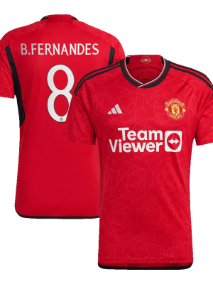 B.FERNANDES #8 Manchester United Home Jersey 2023/24 - UCL