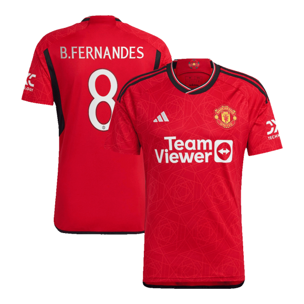 B.FERNANDES #8 Manchester United Home Jersey 2023/24 - UCL