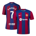 O.DEMB?L? #7 Barcelona Home Authentic Jersey 2023/24