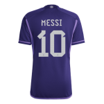 New MESSI #10 Argentina Three Stars Away World Cup 2022 Champion Jersey