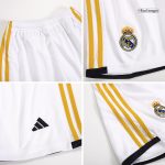 Real Madrid Home Long Sleeve Kids Soccer Jerseys Kit 2023/24