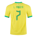 L. PAQUET? #7 Brazil Home Jersey World Cup 2022