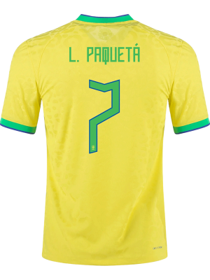 L. PAQUET? #7 Brazil Home Jersey World Cup 2022