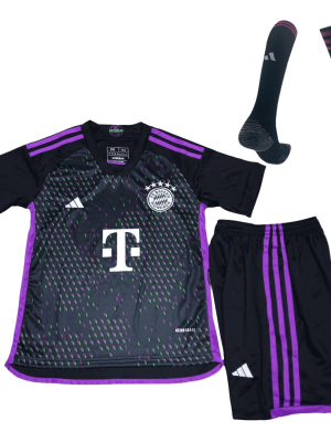 Bayern Munich Away Kids Soccer Jerseys Full Kit 2023/24