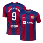 LEWANDOWSKI #9 Barcelona Home Jersey 2023/24