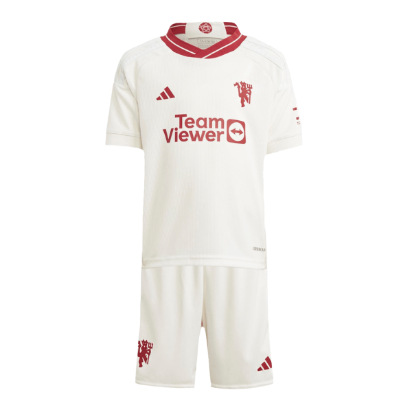 Manchester United Third Away Kids Soccer Jerseys Kit 2023/24