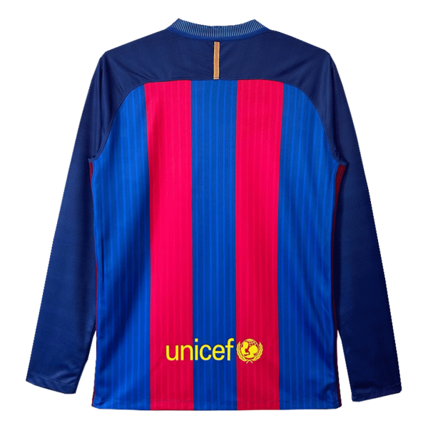 Vintage Soccer Jersey Barcelona Home Long Sleeve 16/17