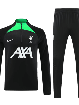 Liverpool 1/4 Zip Tracksuit 2023/24 Black