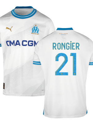 RONGIER #21 Marseille Home Soccer Jersey 2023/24