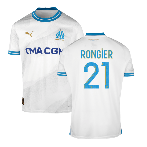 RONGIER #21 Marseille Home Soccer Jersey 2023/24