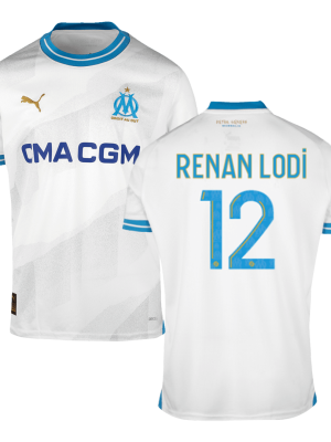 RENAN LODI #12 Marseille Home Soccer Jersey 2023/24