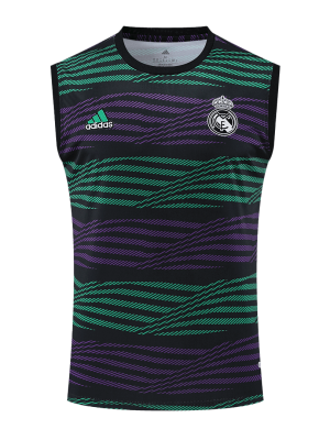 Real Madrid Pre-Match Sleeveless Top 2022/23 Black&Purple&Green