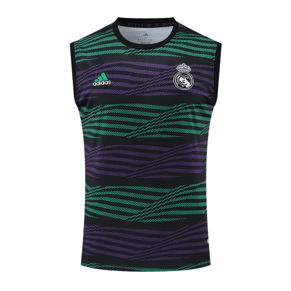 Real Madrid Pre-Match Sleeveless Top 2022/23 Black&Purple&Green