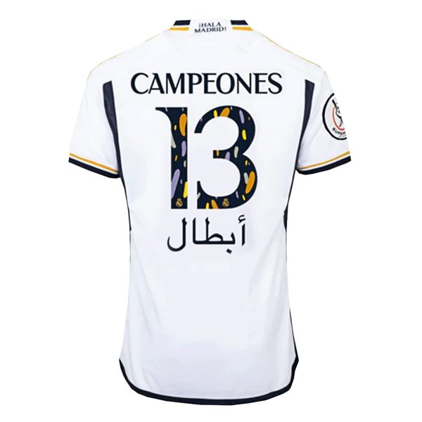 CAMPEONES #13 Real Madrid Campeones Supercopa Home Soccer Jersey 2023/24