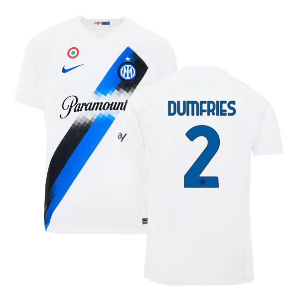 DUMFRIES #2 Inter Milan Away Soccer Jersey 2023/24