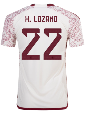 H.LOZANO #22 Mexico Away Authentic Jersey World Cup 2022