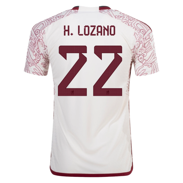 H.LOZANO #22 Mexico Away Authentic Jersey World Cup 2022