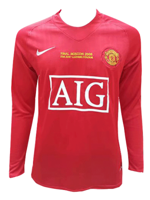 Vintage Soccer Jersey Manchester United Home 2007/08 - Champion League