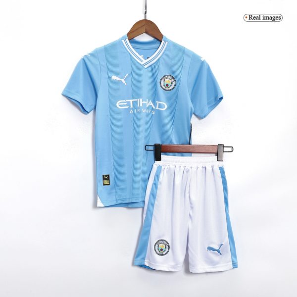 Manchester City Home Kids Jerseys Kit 2023/24