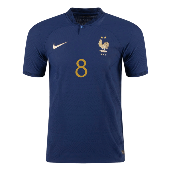 TCHOUAMENI #8 France Home Authentic Jersey World Cup 2022