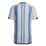 Argentina Three Stars Home Authentic Jersey World Cup 2022