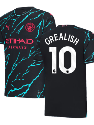 GREALISH #10 Manchester City Third Away Jersey 2023/24