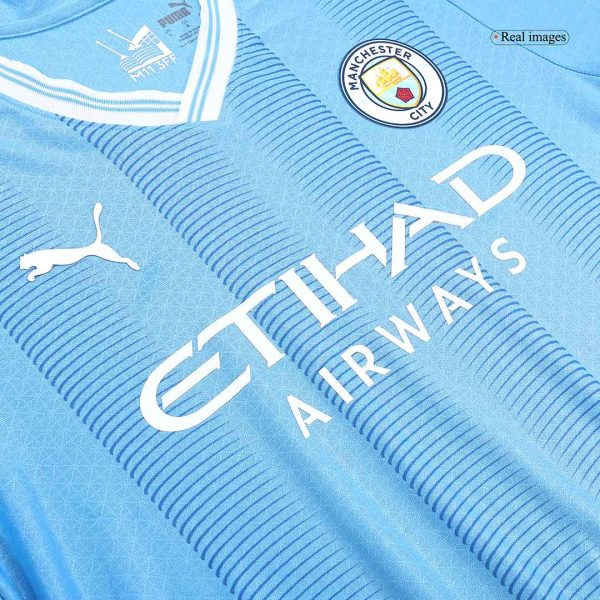 CHAMPIONS OF EUROPE #23 Manchester City Home Authentic Jersey 2023/24