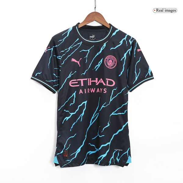 DE BRUYNE #17 Manchester City Third Away Authentic Soccer Jersey 2023/24