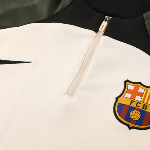 Barcelona 1/4 Zip Tracksuit 2023/24 Cream