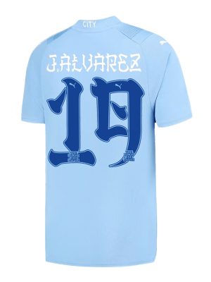 J.ALVAREZ #19 Manchester City Japanese Tour Printing Home Jersey 2023/24