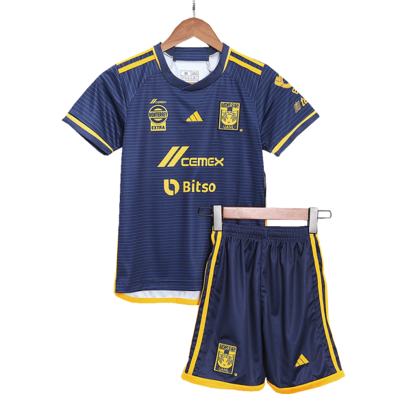 Tigres UANL Away Kids Soccer Jerseys Kit 2023/24