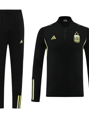 Argentina 1/4 Zip Tracksuit 2023/24 Black