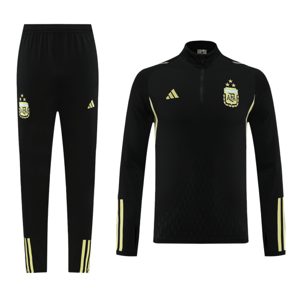 Argentina 1/4 Zip Tracksuit 2023/24 Black